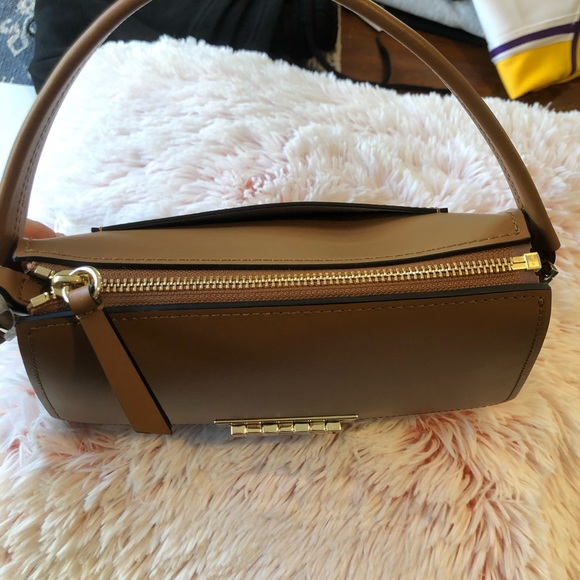 ZAC POSEN Eartha Zip Top Crossbody, Camel color, NWT. - Picture 10 of 12